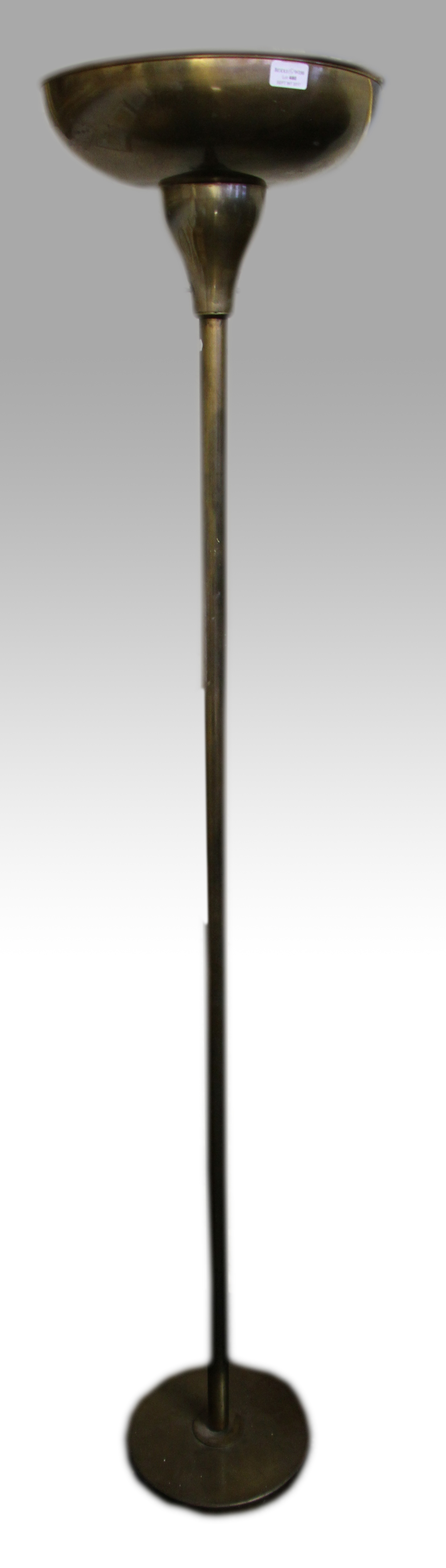 A 20th Century bronze finished uplighter.