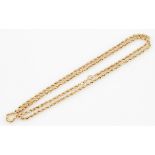 A 9ct yellow gold rope twist chain, hallmarked Sheffield import for 1995, length approx. 62cm.