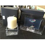 *Two boxed Waterford crystal items to include a 'LISMORE' essence pillar candle holder and a '