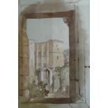 G. F. SARGENT, framed, unsigned, watercolour on paper image depicting Caesar's Tower, Kenilworth