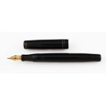 A black Mabie Todd & Co. Ltd. Swan Leverless fountain pen, with 14ct nib, (A/F).