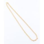 A 9ct yellow gold curb link chain, length approx. 50cm.