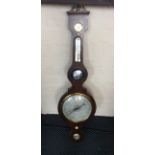 A rosewood framed barometer.