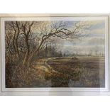 EDWARD STAMP R.I. Framed, mounted, glazed, signed and dated '1992', watercolour rural scene,