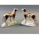 A pair of Staffordshire dogs.