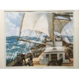 MONTAGUE DAWSON. Framed, mounted, glazed, signed by Chay Blyth in pencil to margin (1974), limited