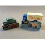 A Corgi 201 Austin Cambridge Saloon and 453 Commer 'Walls' refrigerator van, in boxes. (NO CONDITION