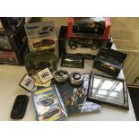 Various car related items including boxed model vehicles to include Corgi and Jaguars, car