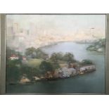 JUDY PENNEFATHER F. R. A. S. Framed, signed, oil on board, coastal scene of New South Wales,