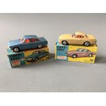 A Corgi 228 Volvo P.1800 and 252 Rover 2000, in boxes. (NO CONDITION REPORT, VIEWING OF LOT