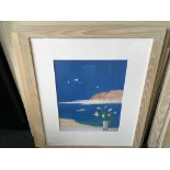 4 framed, glazed, mounted, prints of works in oil on canvas, landscapes and seascapes, to include