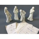Four Royal Worcester figurines, First Steps, Sweet Dreams, Once upon a time and New Arrival, with