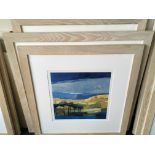 4 framed, mounted, glazed, signed in pencil to margin, limited edition prints, landscapes and