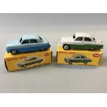 A Dinky 162 Ford Zephyr Saloon and 164 Vauxhall Cresta Saloon, in boxes. (NO CONDITION REPORT,