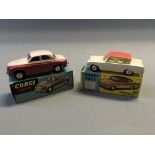 A Corgi 204 Rover 90 Saloon and 234 Ford consul classic 315, in boxes. (NO CONDITION REPORT, VIEWING