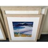 4 framed, mounted, glazed, prints of oil on canvas originals, landscapes and seascapes, to include