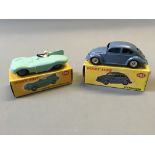 A Dinky 181 Volkswagen and 238 Jaguar type D. Racing car, in boxes. (NO CONDITION REPORT, VIEWING OF