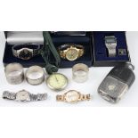 A collection of wrist watches to include the names Roamer, Avia, Seiko, a Seiko Chronograph,