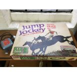 A Jump Jockey steeplechase game with smooth flow power unit.