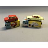 A Corgi 225 Austin Seven and 208S Jaguar 2.4 litre Saloon, in boxes. (NO CONDITION REPORT, VIEWING