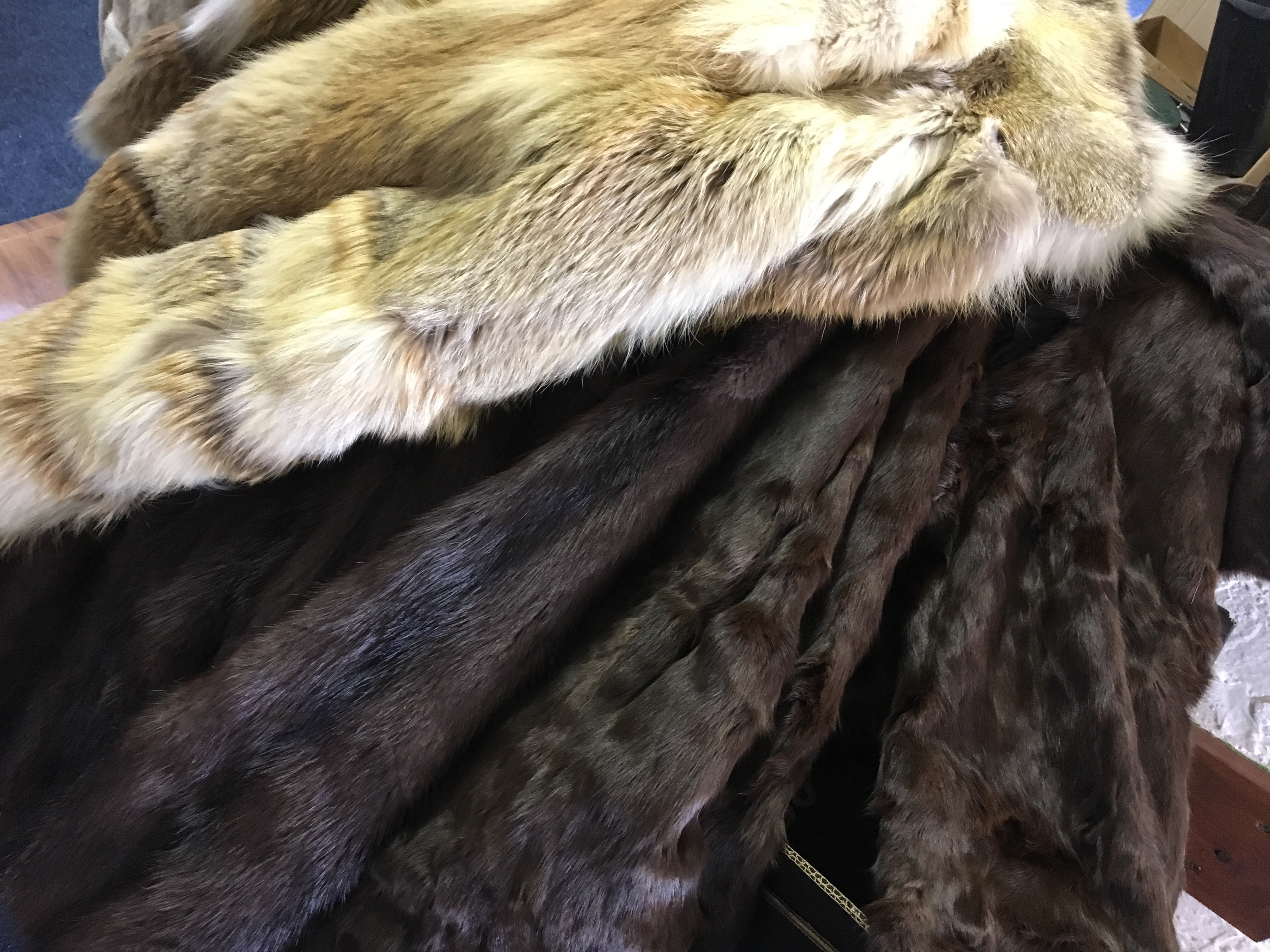 Two full length fur coats and two fur jackets.
