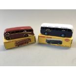 A Dinky 281 luxury coach and 283 B.O.A.C. coach, in boxes. (NO CONDITION REPORT, VIEWING OF LOT