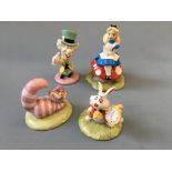 Royal Doulton Disney Showcase Collection limited edition Alice in Wonderland figurines, Alice, Mad