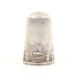 A Victorian silver thimble The Brighton Pavilion the frieze with an all round view of the pavilion