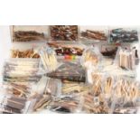 An extensive collection of modern lace bobbins including wood and bone, including many sets (100’s)