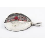 A silver pin cushion in the form of a glengarry, badge lacking, re-pinned in places, Birmingham,