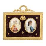 A pair of French oval miniatures on ivory, depicting Edward VII and Queen Alexandra, signed “