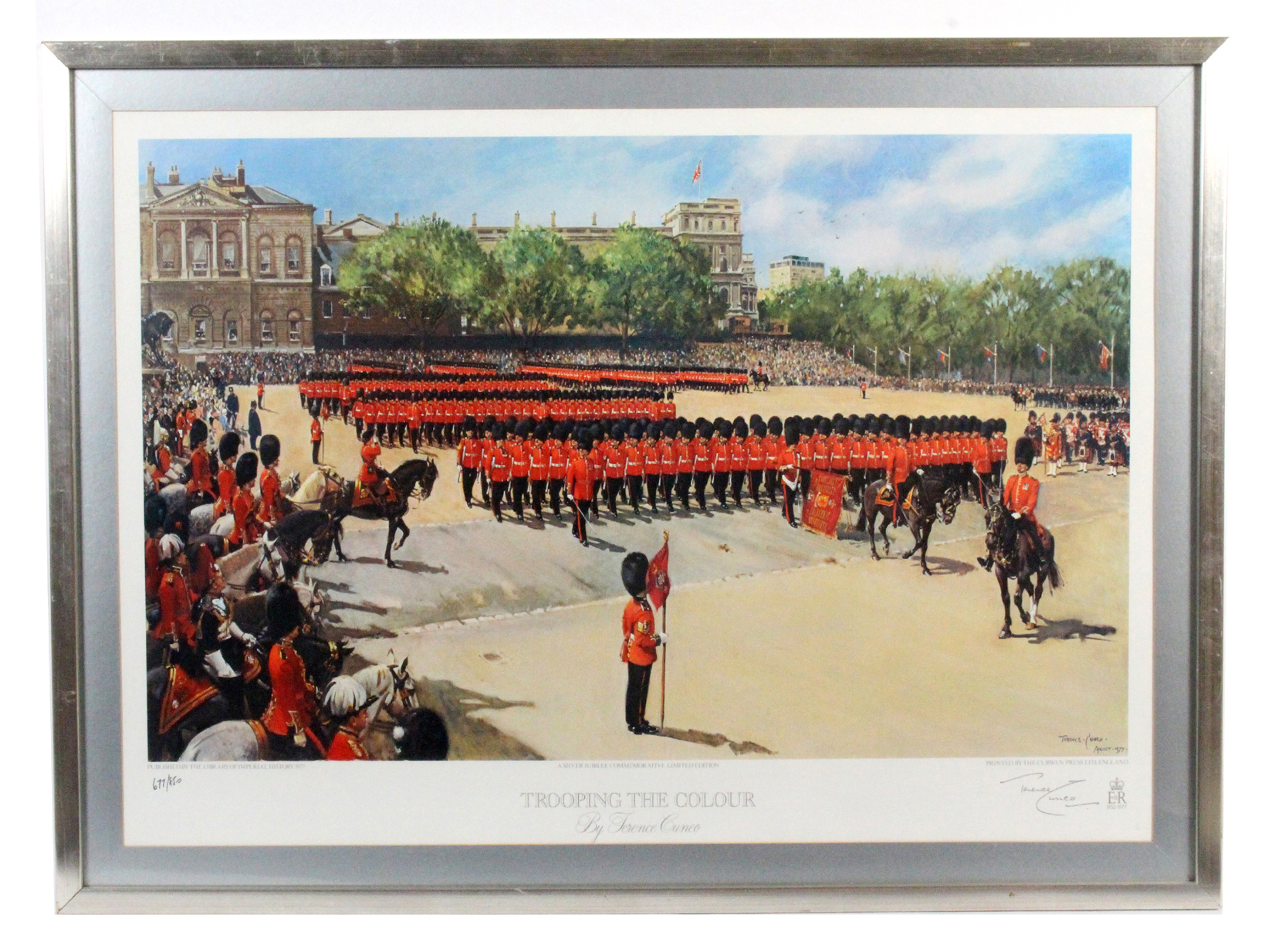 Terence Cuneo 1906-1996 Trooping the Colour 1977 677/850 & The Spithead Fleet Review 741/850 (2)