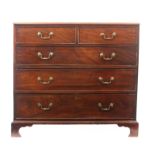 A late Georgian mahogany chest larger chest 108cm