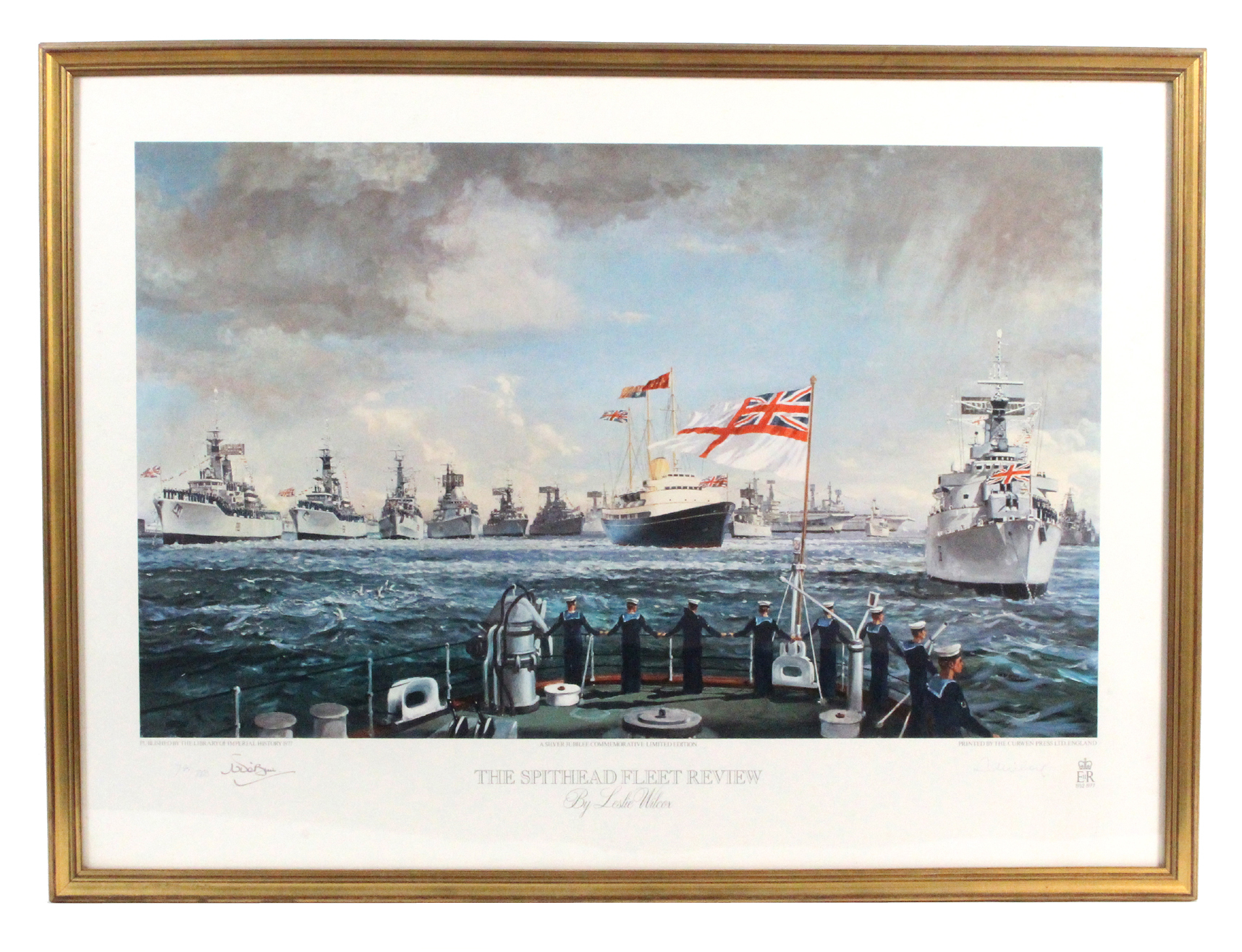 Terence Cuneo 1906-1996 Trooping the Colour 1977 677/850 & The Spithead Fleet Review 741/850 (2) - Image 2 of 2