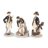 Three W J Sutty nautical ceramic figures comprising “Midshipman” 84/250, 27cm, “Seaman” 84/250