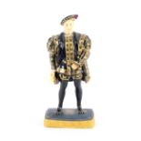 A Royal Worcester figure “Edward VI After Holbein” No. 2643, puce mark, lacks sword, 21cm