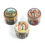 Three enamel boxes by Halcyon Days comprising A Tribute to His Royal Highness The Duke of