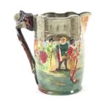 A large Royal Doulton relief decorated jug “The Tower of London Jug – produced under the personal