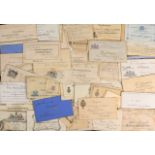 A collection of mainly 19th Century printed prescription envelopes including many decorative