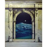 FRANK GORDON; "Landscape Fantasy", oil on canvas, inscribed on the reverse. 23" (58cms) x 19" (