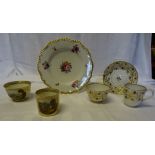 A Worcester Flight Period trio of Tea Cup, tea bowl and saucer, of wrythen design decorated with