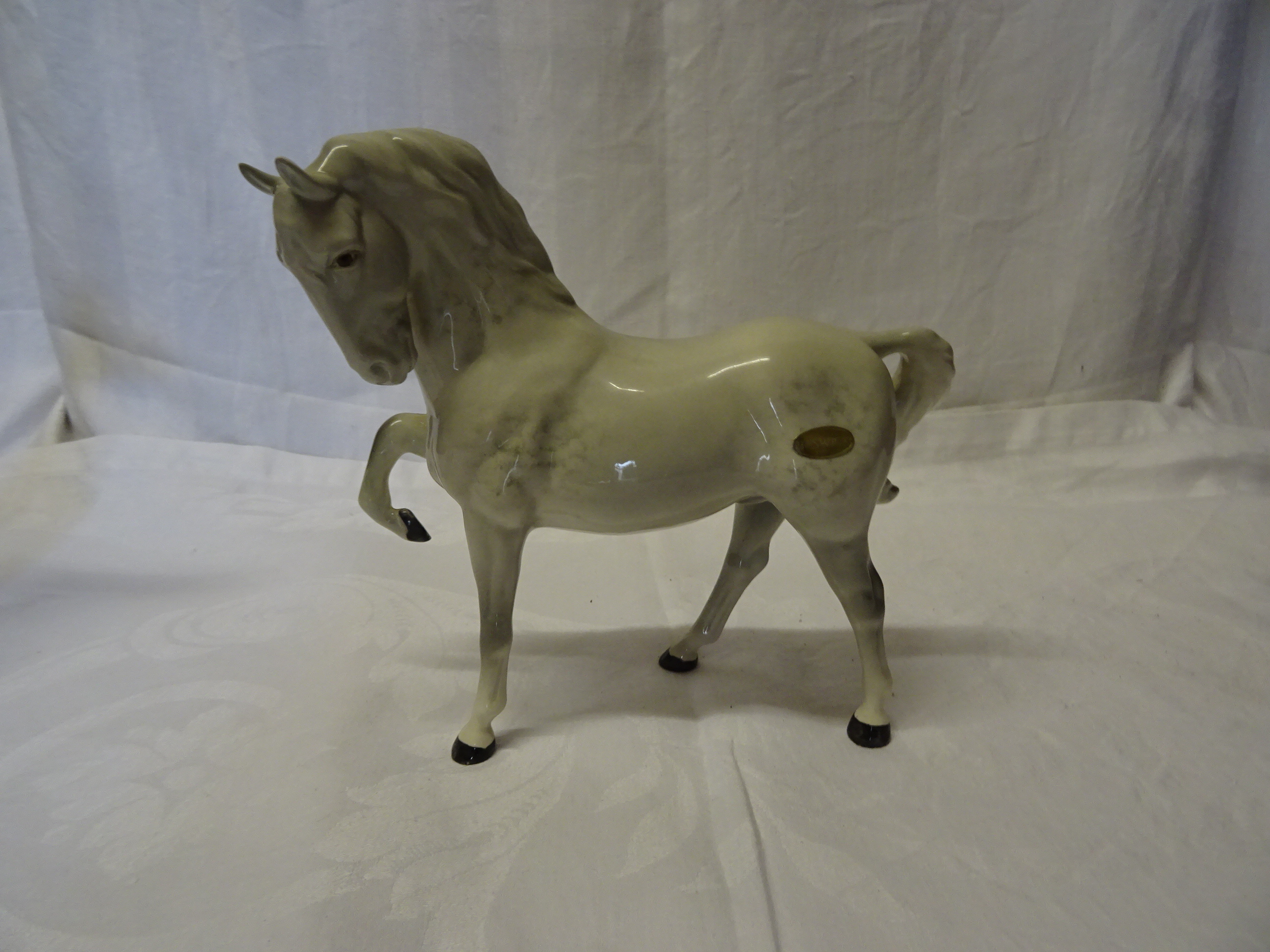 A Beswick Model of a grey horse with head tucked, No. 1549, first version and a Beswick matt grey - Image 3 of 3