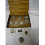 A small selection of GB Coins including two Victorian Gothic Florins, Edward VII Half Crown 1935,