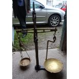 Another set of Victorian brass and cast iron Beam Scales. 2' 8" (82cms) high.