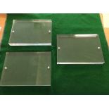 Three plastic magnetic Blocks for holding banknotes. 7" (18cms) x 5" (13cms).