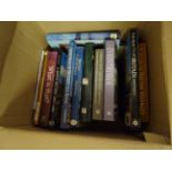 A box containing various Books on Britain including books on Ripon.