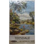 After JACK MERRIOTT, a British Railways Poster "Teesdale" showing the Tees at Barnard Castle,