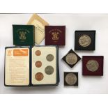 Two George VI, boxed, 1951 Proof Festival of Britain Crowns, together with two 1953 Coronation