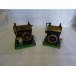 A small Stationary Engine by the Signal Engineering Company Limited. 4" (10cms) wide and another