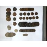 A collection of pre decimal Coinage, farthing to half crown, including an 1895 'bun' head